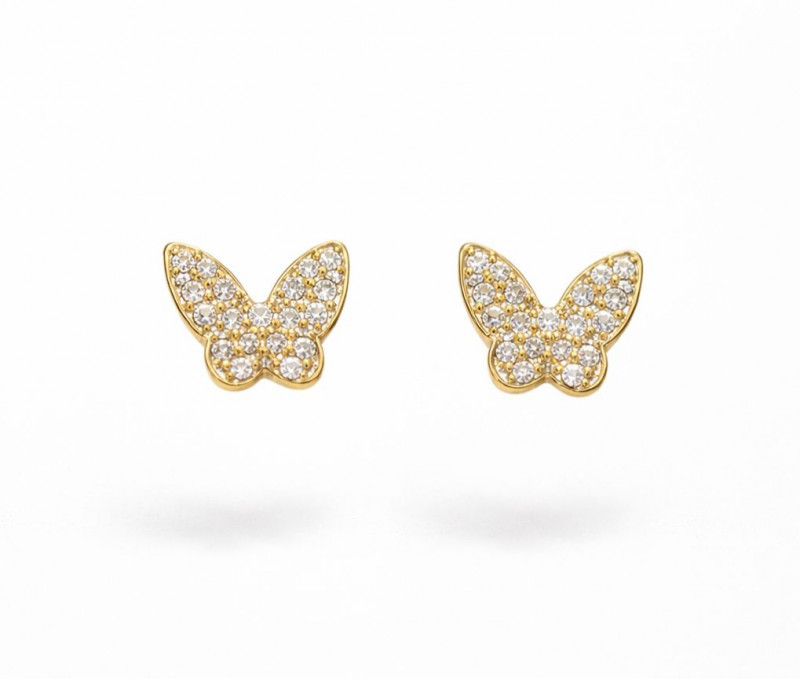 BRINCO BORBOLETA CRAVEJADO