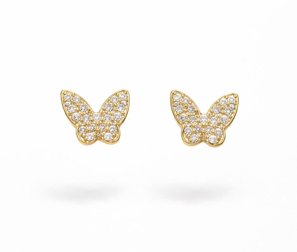 BRINCO BORBOLETA CRAVEJADO