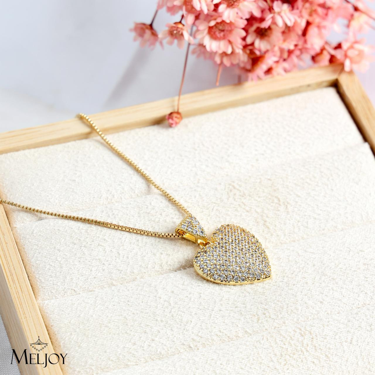 COLAR CORAÇÃO CRAVEJADO