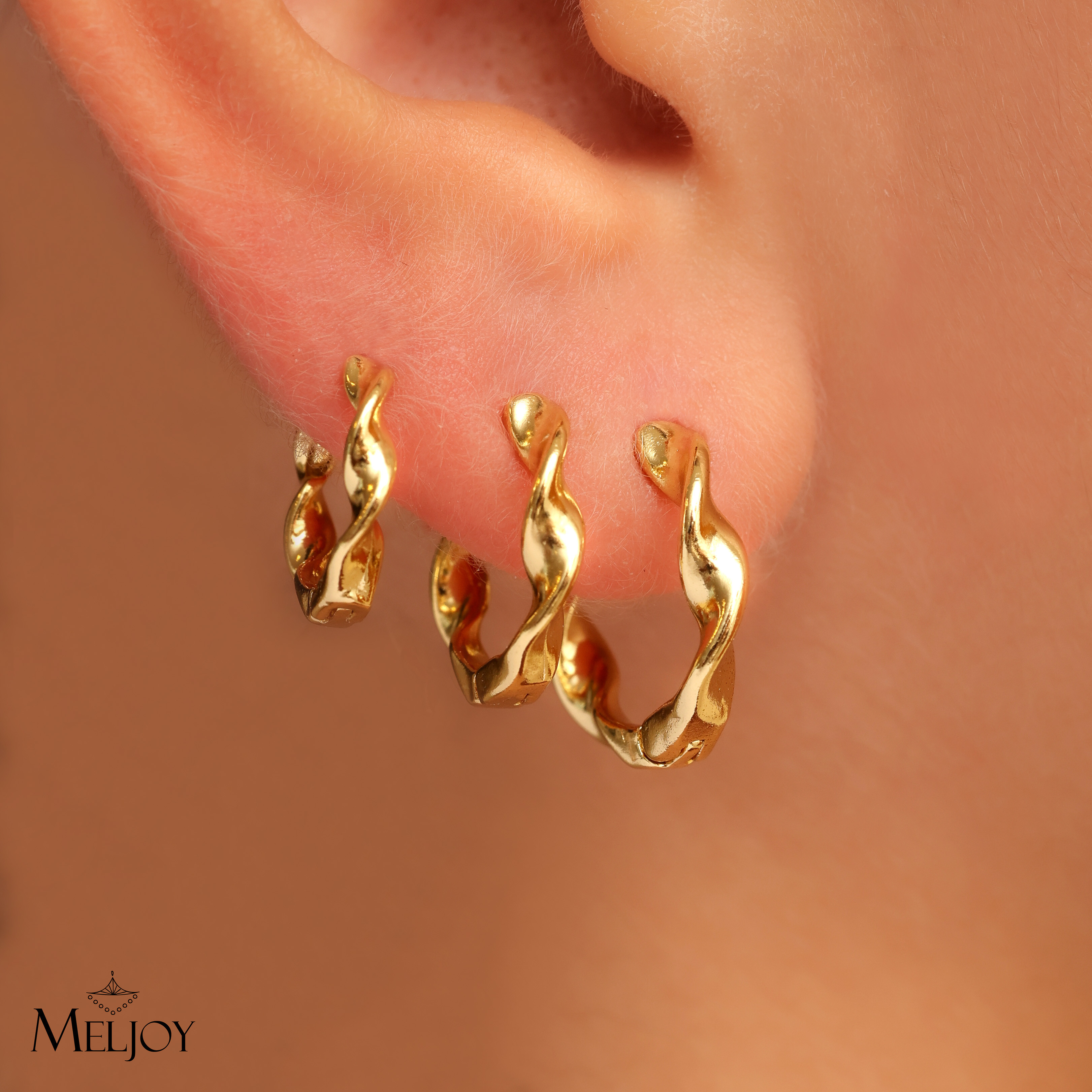 TRIO DE ARGOLAS TORCIDAS