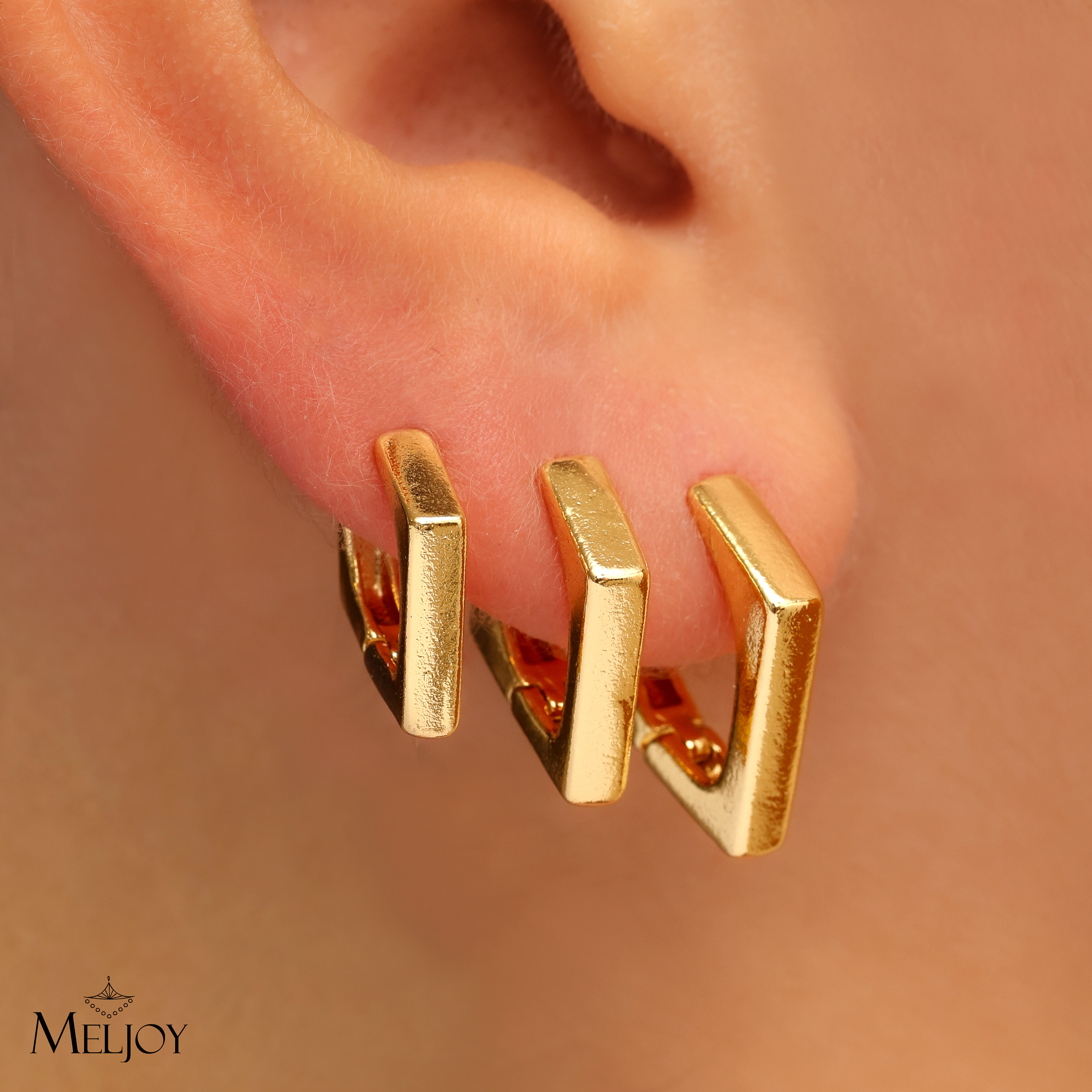 TRIO DE ARGOLAS GEOMÉTRICAS