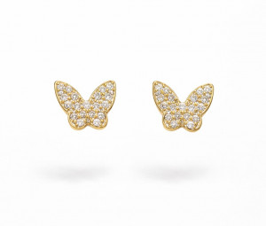 BRINCO BORBOLETA CRAVEJADO