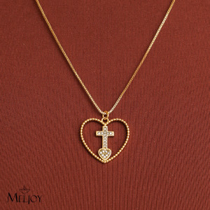 COLAR CORAÇÃO CRUZ 