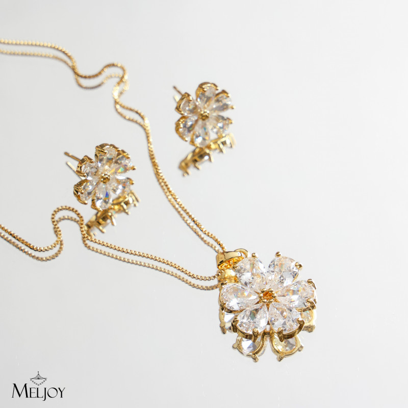 CONJUNTO FLOR ZIRCÔNIA