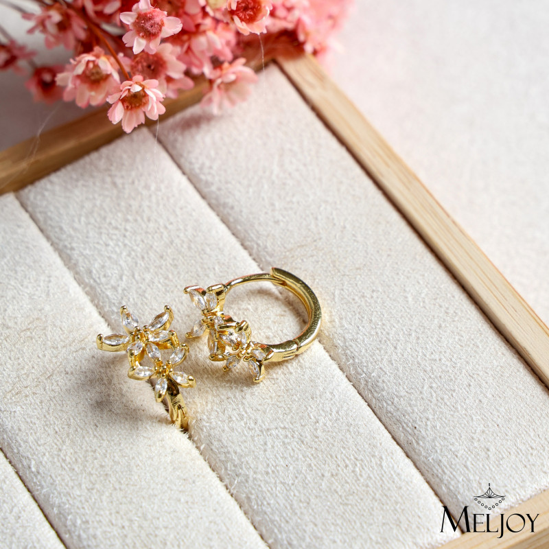 argolinha flor zircônia